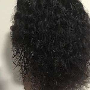 Human hair water wave lace frontal